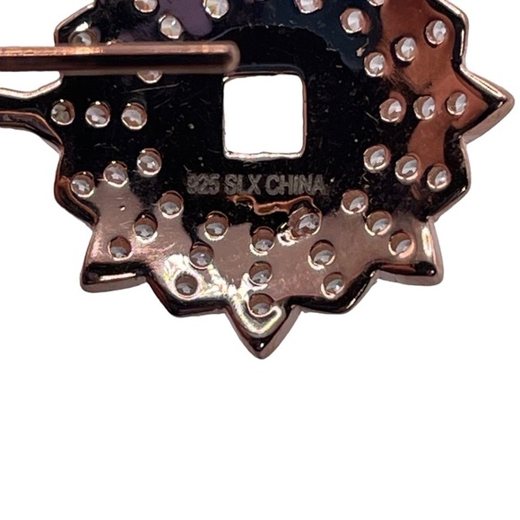 Sterling Silver 925 cubic zirconia dangle earring - Picture 3 of 3